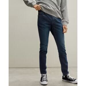 NWOT Everlane Men's The Skinny 4-Way Stretch Organic Jeans Dark Blue Size 33x32